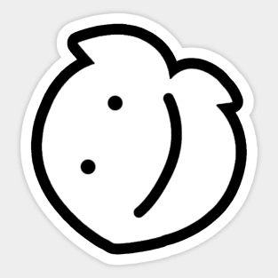 Smiley Peach Hoodie Sticker